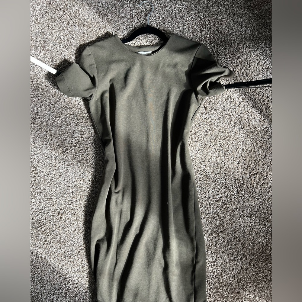 H&M olive green dress